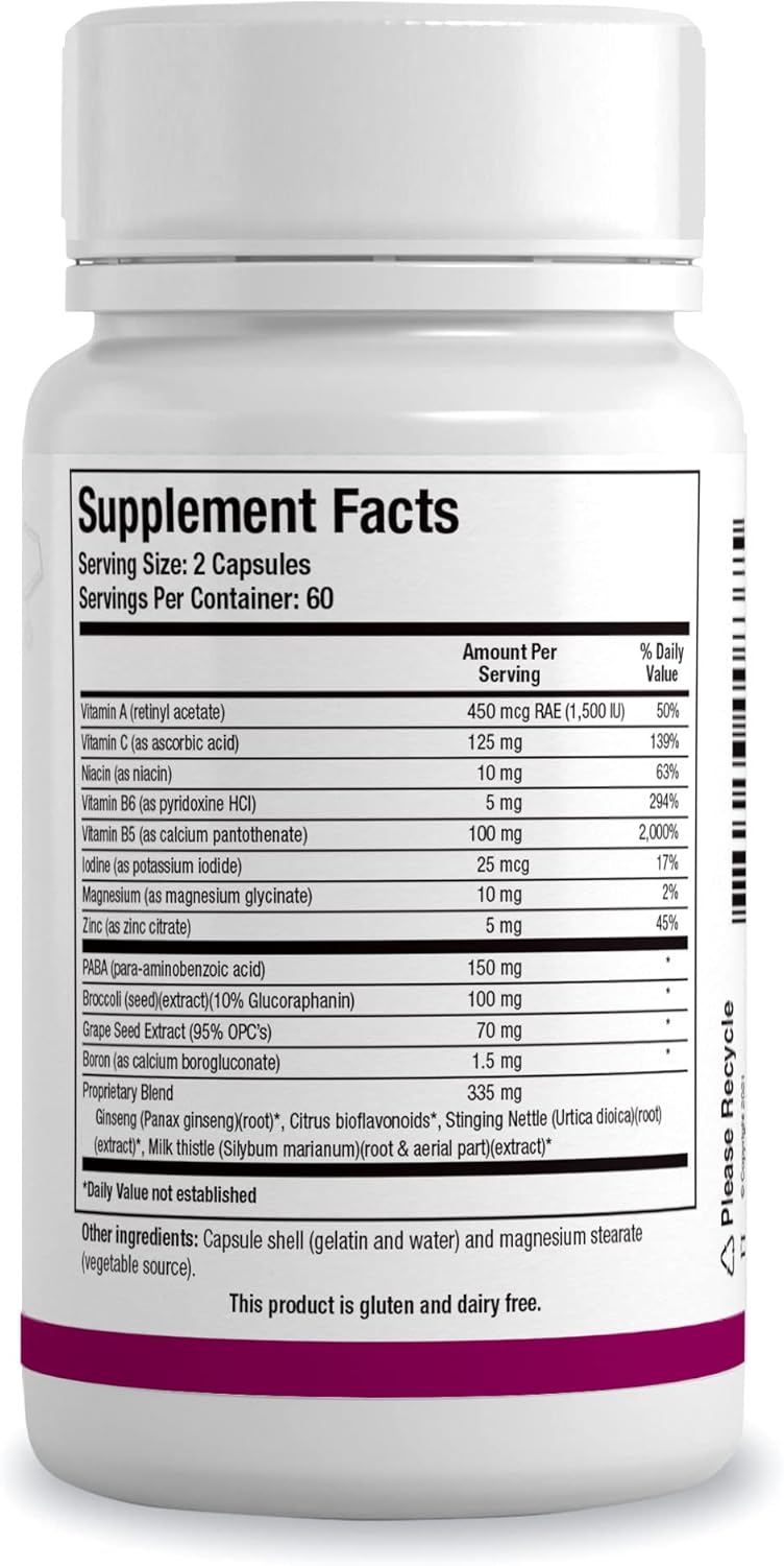 71hnCUdK1ML._AC_SL1500_.jpg Biotics Research Hormone Balance and Protect - Formulated by Dr. Lindsey Devaki Berkson, Hormone Expert. PABA, Milk Thistle, Broccoli Seed Extract 120 Capsules - Image 3