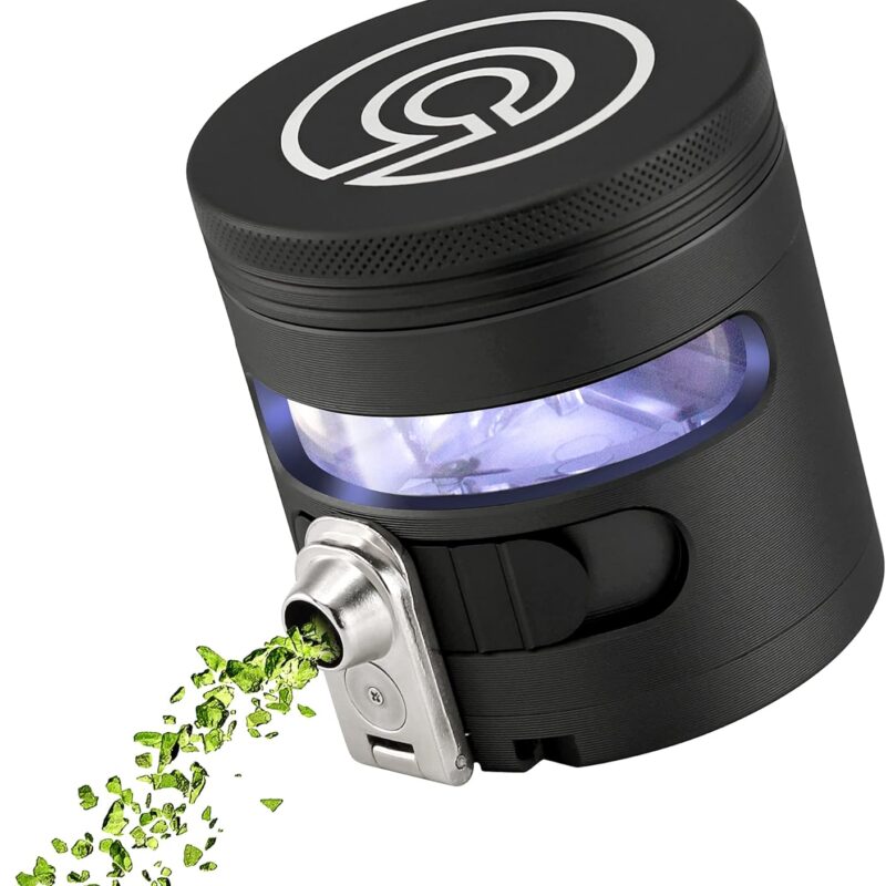 Tectonic9 Manual Grinder Automatic Dispenser Large 2.5" Aluminum Alloy (Black), For Home & Kitchen Only