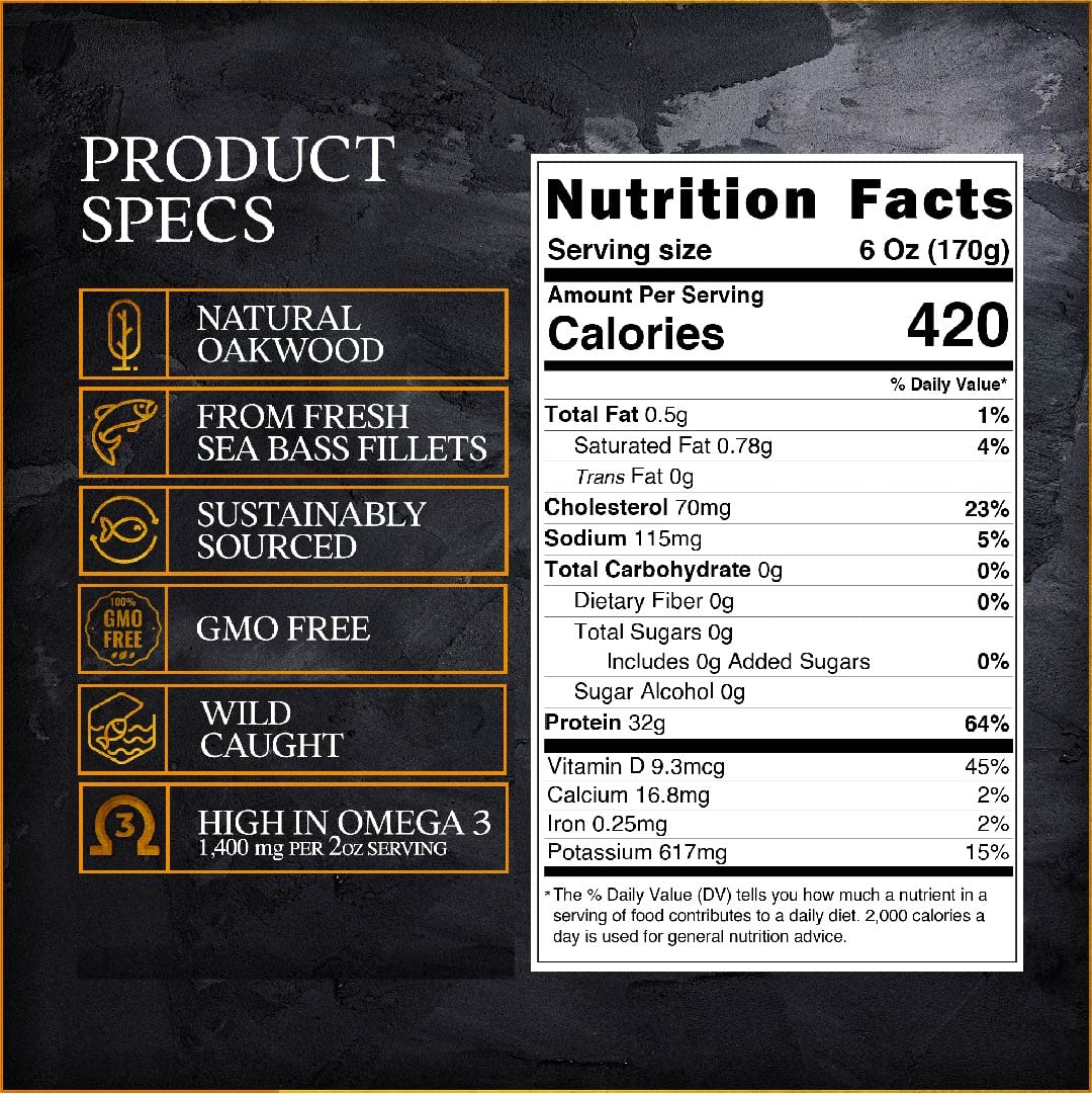 71kI4waPfVL._SL1081_.jpg New York's Delicacy, Chilean Sea Bass Fillets - 9 x 6 Oz (3.38 Lb.) - Skin-On, Kosher Certified, Individually Vacuum Packed, Ready to Cook - 100% Natural, Wild Caught from the Chilean Patagonia - Image 5