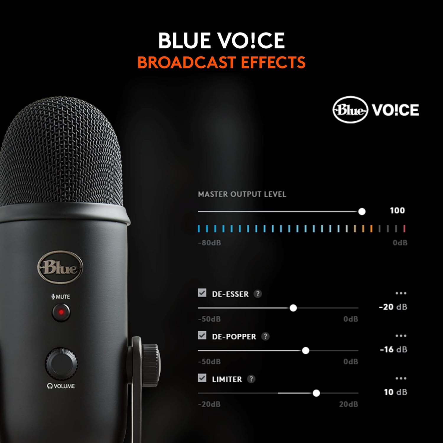 71m0jSt3q3L._AC_SL1500_.jpg Logitech for Creators Blue Yeti USB Microphone for Gaming, Streaming, Podcasting, Twitch, YouTube, Discord, Recording for PC and Mac, 4 Polar Patterns, Studio Quality Sound, Plug & Play-Blackout - Image 3