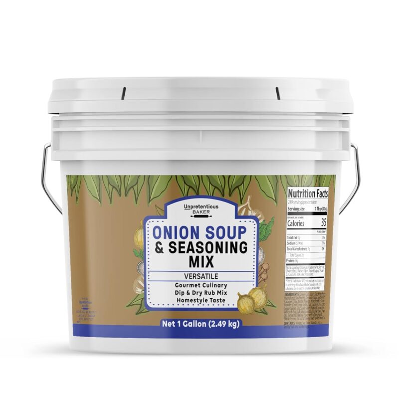 Unpretentious Onion Soup & Seasoning Mix, 1 Gallon, Gourmet Culinary Blend, Great for Soups & Dips