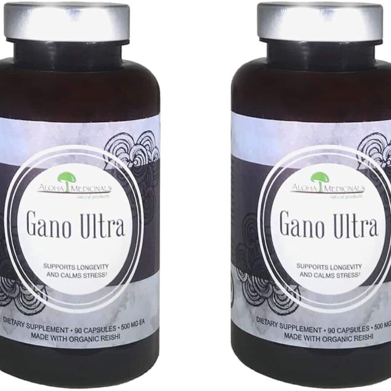 Gano Ultra, Certified Organic Mushroom Supplement, Natural Health Supplement, Pack of 2, 90 Capsules Each