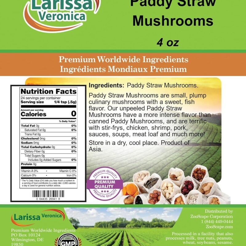 Paddy Straw Mushrooms (4 oz, ZIN: 526941) - 3 Pack