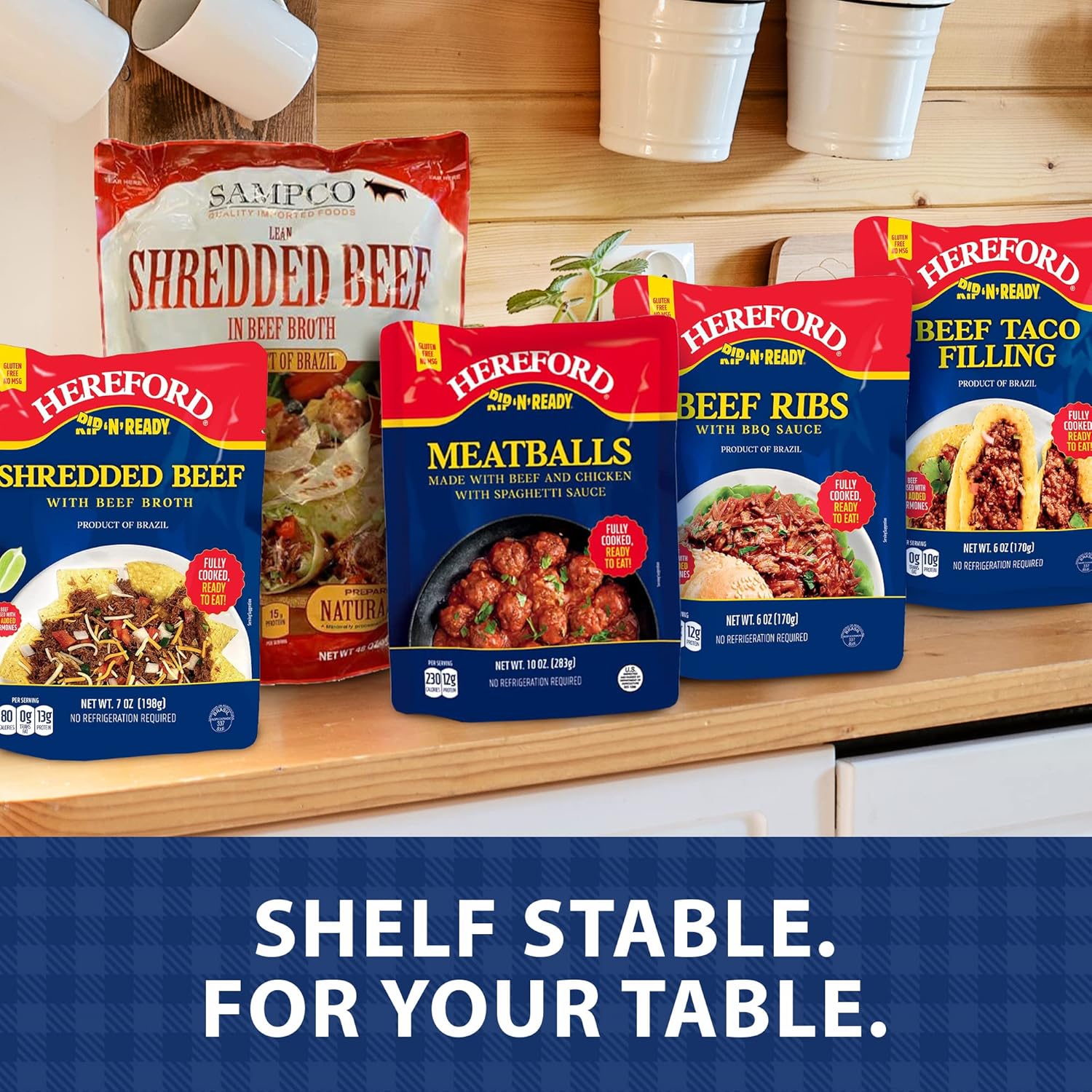 812hytzBDYL._SL1500_.jpg Hereford Meatballs with Spaghetti Sauce | Shelf Stable | Fully Cooked | Ready to Eat | 12g Protein per Serving | 10oz per Pouch (Case of 12) - Image 7