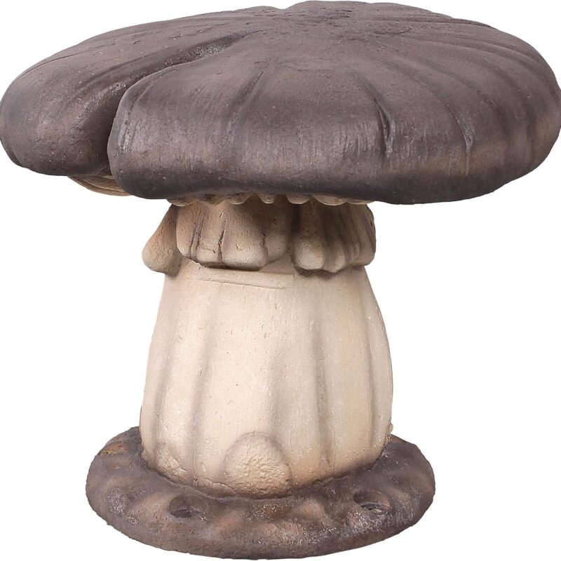 Design Toscano NE160015 Massive Mystic Mushroom Sculptural Outdoor Garden Stool Statue, 19.5" Wx19 Dx17 H, Full Color Finish