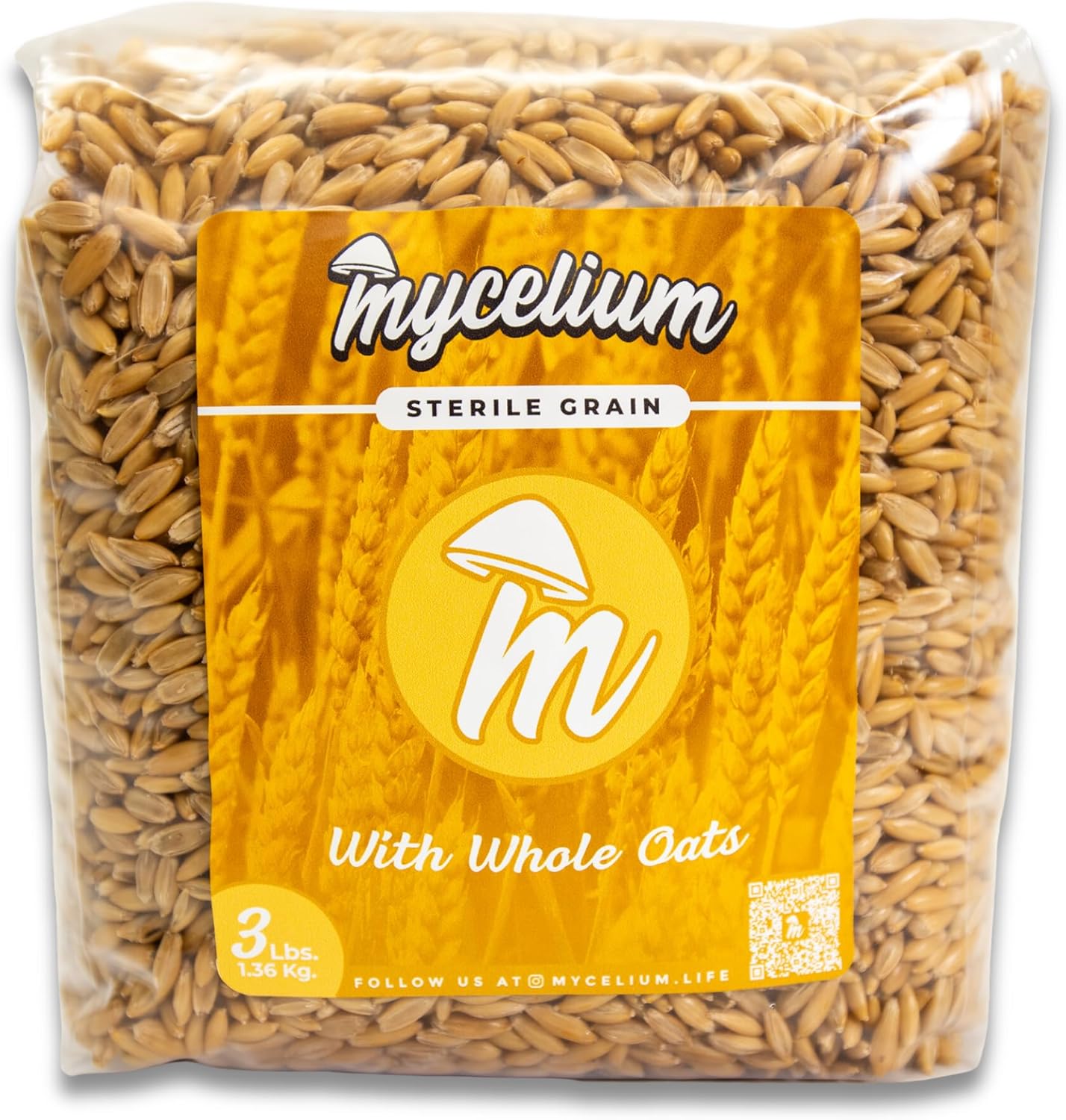 813TIsUZYGL._AC_SL1500_.jpg Mycelium Mushroom Growing Kit I CVG Substrate (Coco Coir, Vermiculite, Gypsum) with Whole Oats Grain I High Yield Proprietary Mix I Sterilized Mushroom Grow Bag for Starter & Pro Home Growers, 9lbs - Image 3