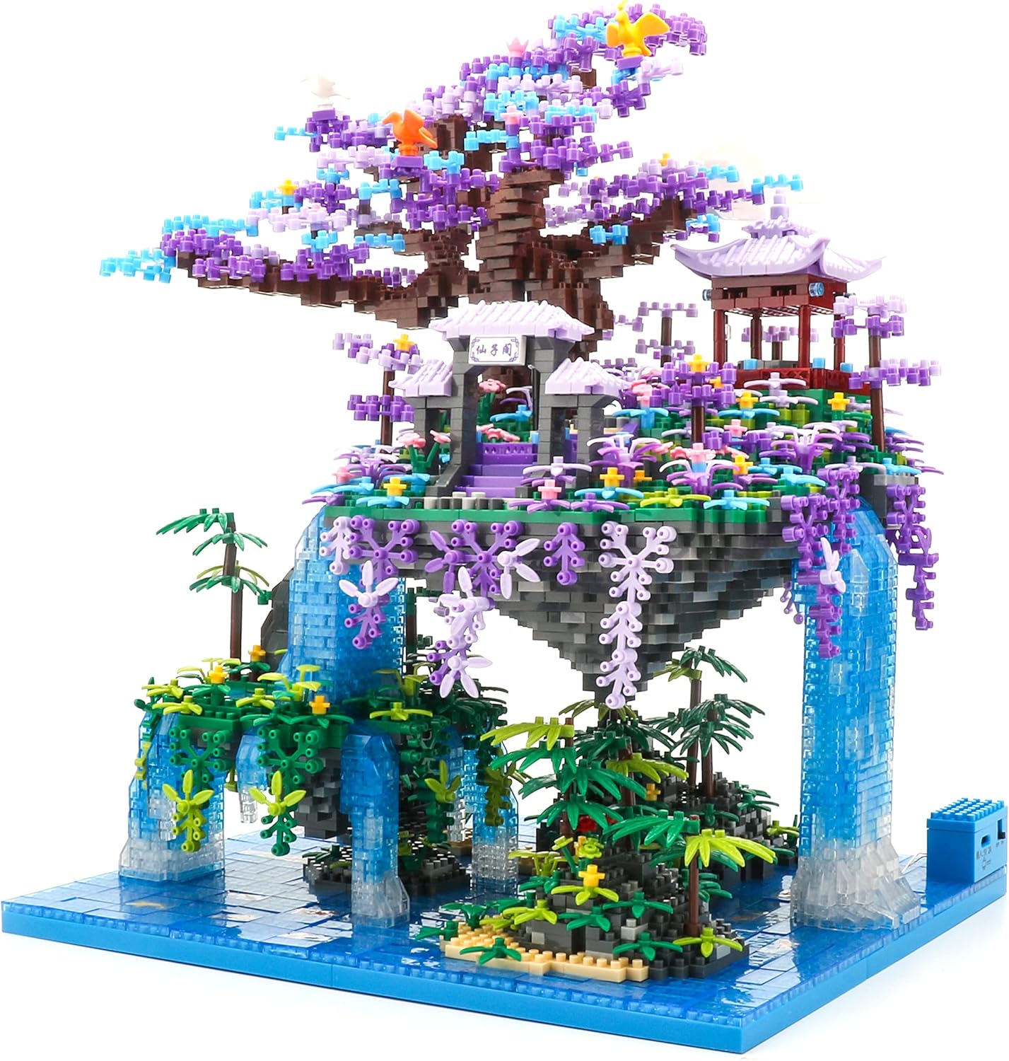 813eGKqMLiL._AC_SL1500_.jpg The Moon Palace Chinese Architecture Micro Building Blocks Set with LED Lights, 4574PCS Cherry Blossom Tree Model Kit, Collectible Cultural Gift for Adults & Teens