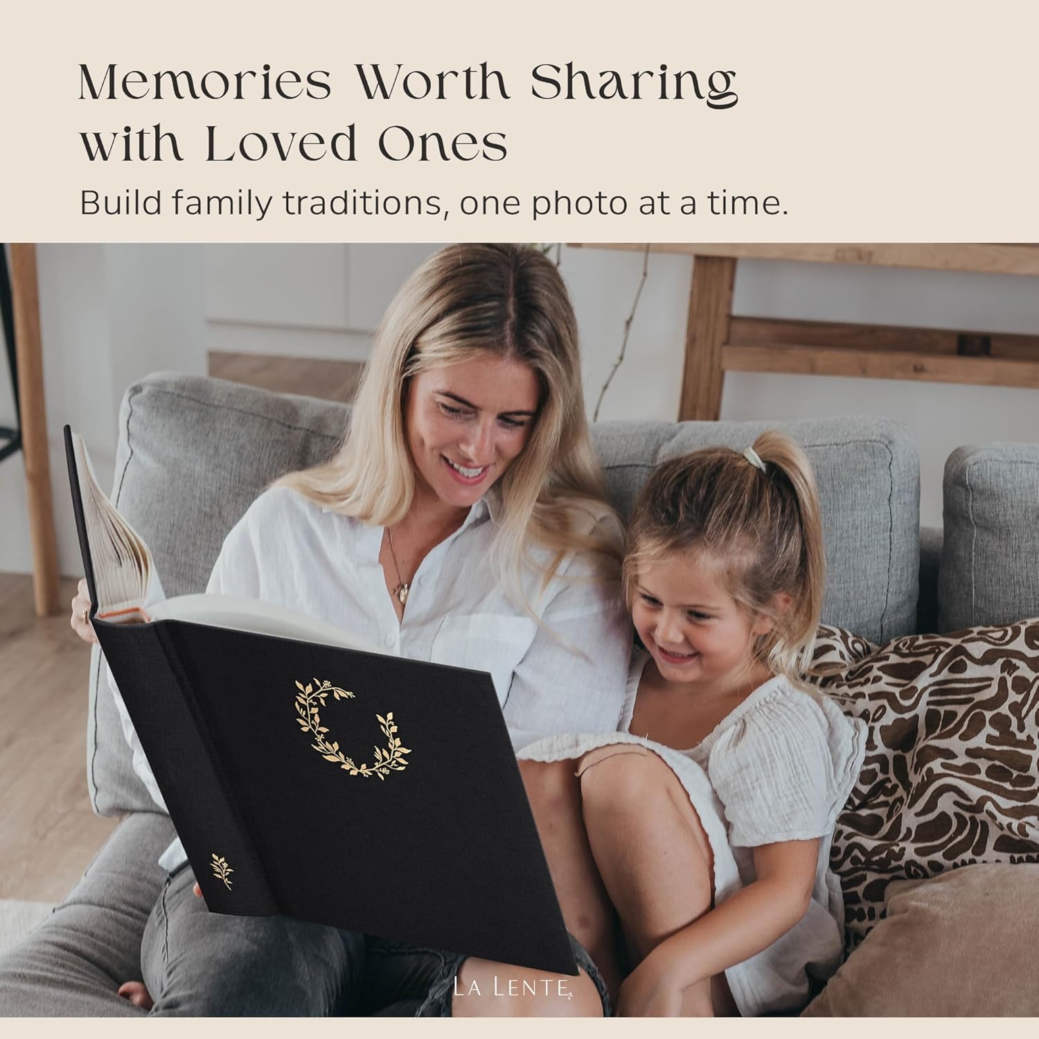 815Cqq3NXDL._AC_SL1500_.jpg Premium Scrapbook Album – Photo Album with Writing Space – 100 Pages for Multiple Sizes 4x6, 5x7, 6x8, 8x10 – Holds 500 Photos – Wedding, Baby, Travel & Family Memories - Image 6