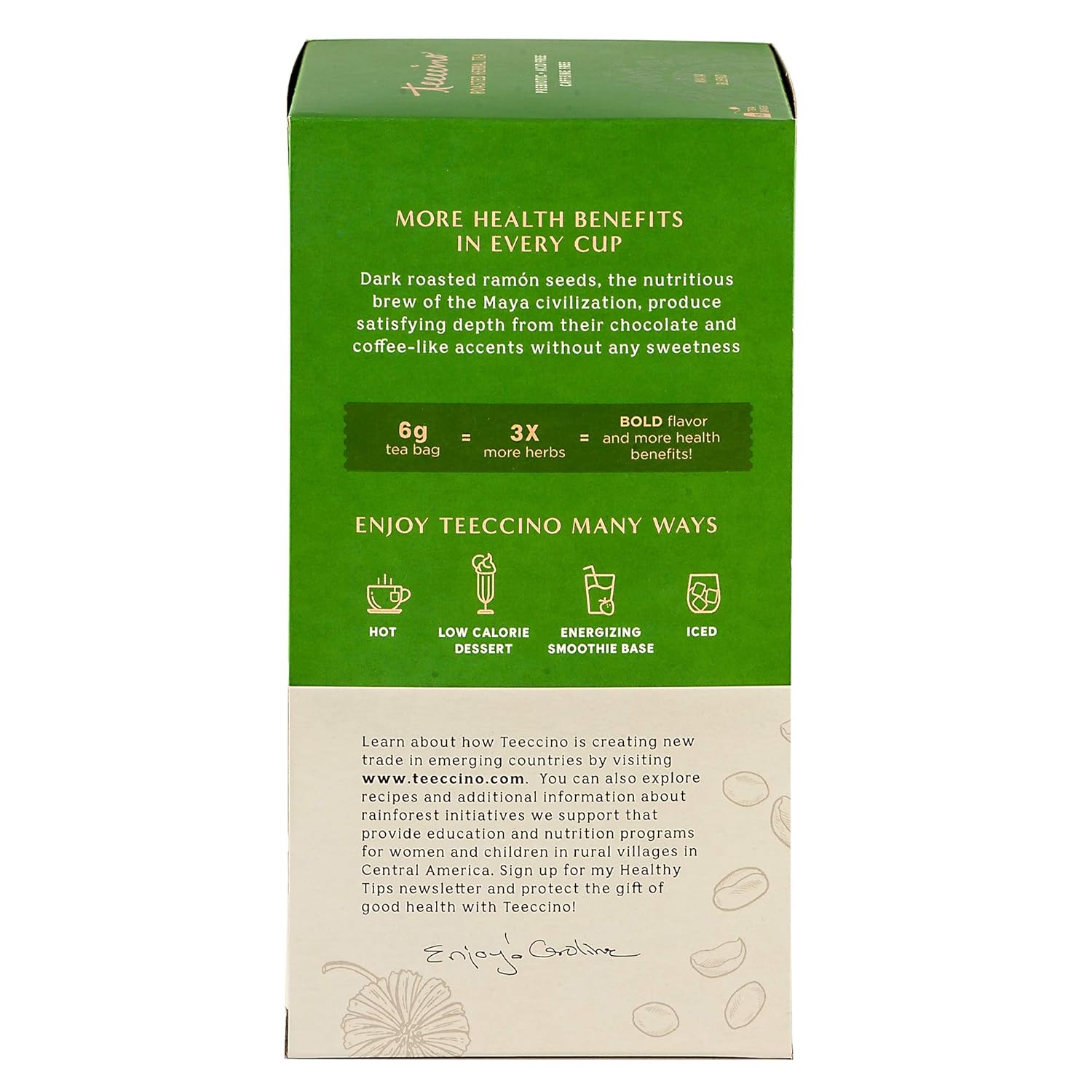 81CoVCVcMsL._SL1500_.jpg Teeccino Chocolate Lover’s Tea Variety Pack - Dark Chocolate, Mexican Chocolate, Chocolate Peppermint - Roasted Herbal Tea That’s Caffeine Free & Prebiotic for Natural Energy, 25 Tea Bags (Pack of 3) - Image 5