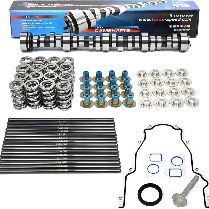 Texas Speed TSP Magic Stick Stage 4 Cam, Spring Kit, Chromoly Pushrods, Gaskets: 239/242.649"/.600", 111.5 LSA, 110 ICL Camshaft 4.8 5.3 5.7 6.0 6.2