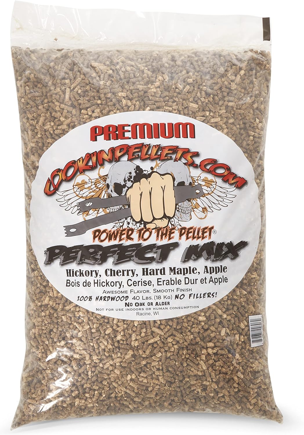 81EoxmRqjYL._AC_SL1500_.jpg CookinPellets 40PM Perfect Mix All-Natural Hickory, Cherry, Hard Maple, and Apple Grill Smoker Smoking Hardwood Wood Pellets, 40 Lb Bag (2 Pack) - Image 4