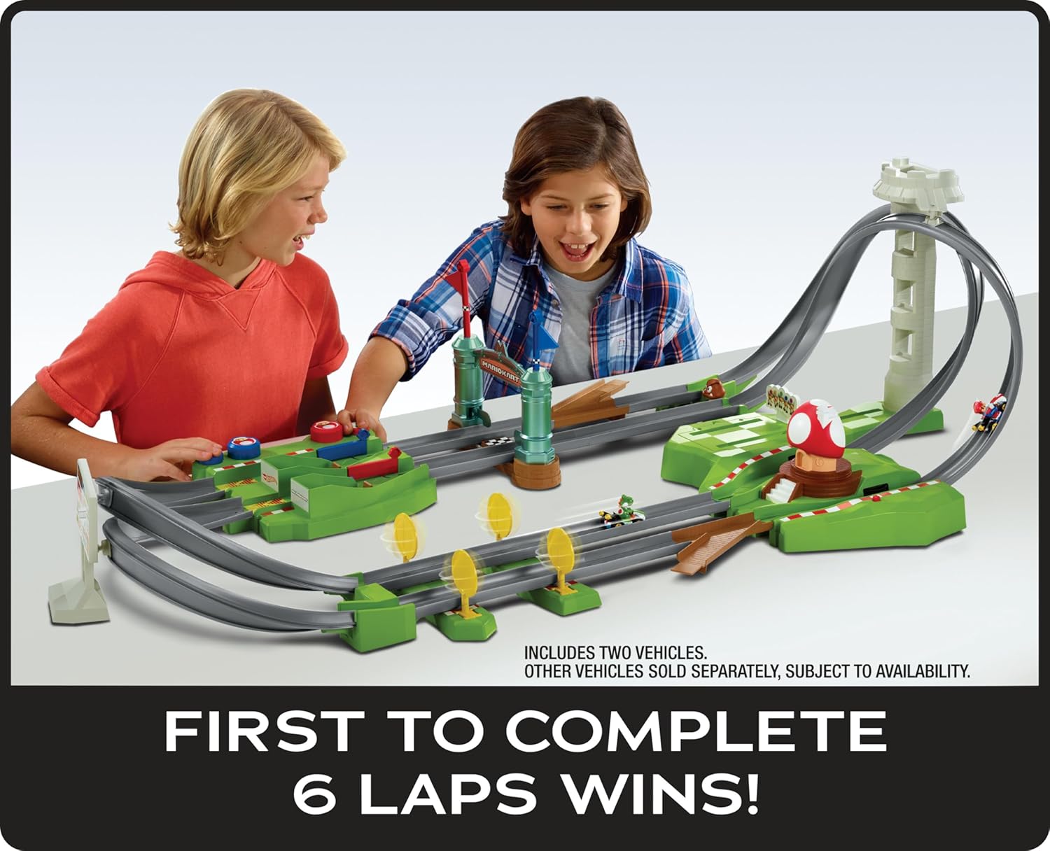 81FeXXak81L._AC_SL1500_.jpg Bundle of Hot Wheels Mario Kart Circuit Track Set with 1:64 Scale Die-Cast Kart Replica + Hot Wheels The Super Mario Bros. Movie Track Set, Jungle Kingdom Raceway Playset with Mario Die-Cast Toy Car - Image 3