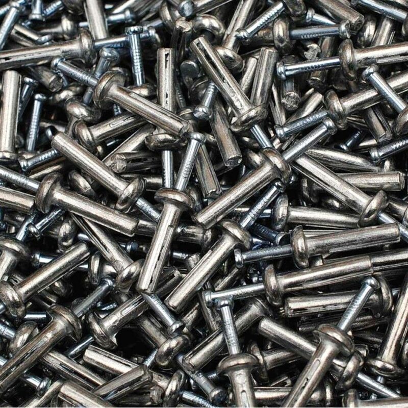 New Package of 300 (pcs) Mushroom Head 3/16" x 7/8" Hammer Drive Pin Anchors Nail-in Hammer-in Rivet Set #MO2324-P Warranity by Pr-Mch