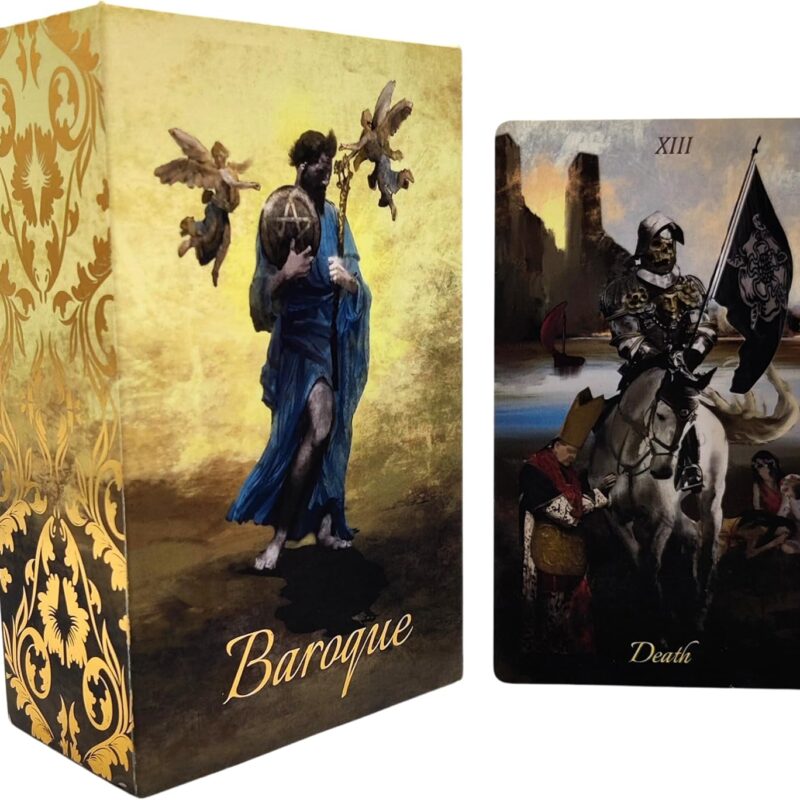 Baroque Gold Foil Tarot – 78-Card Deck with Guidebook for Beginners, Gilded Edges & Unique Artwork