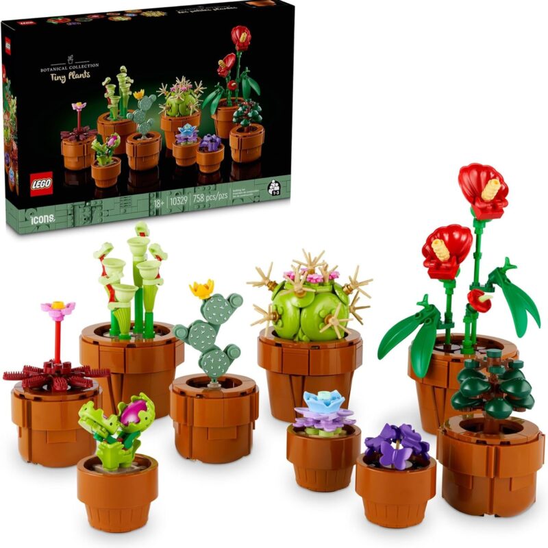 LEGO Botanicals Tiny Plants - Artificial, Fake Indoor Plant Building Set for Home, Kitchen, Desk Decoration, Adults Ages 18+ - Gift for Mother's Day - 10329