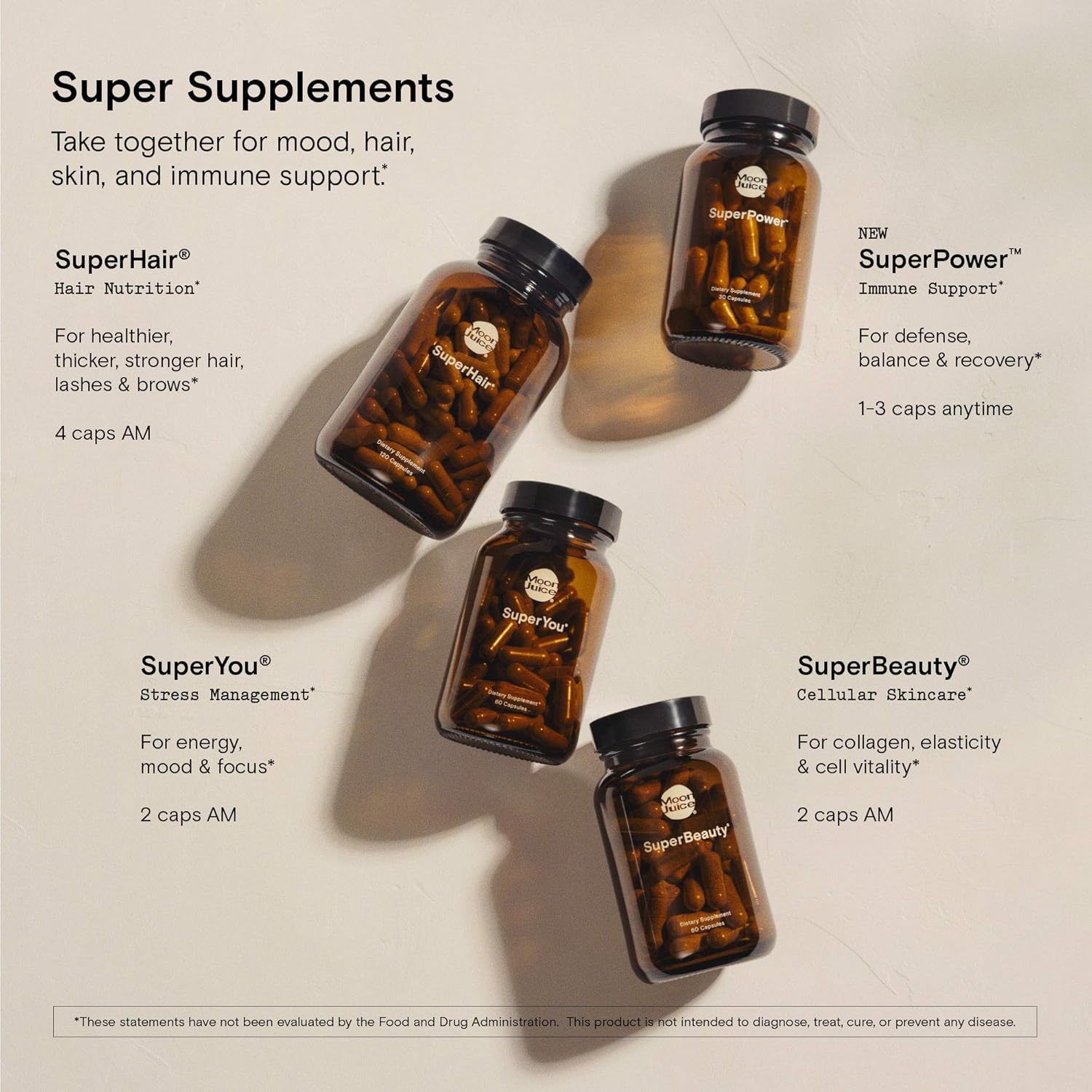 81WUV63WBWL._AC_SL1500_.jpg Moon Juice - SuperYou - Bottle (60 Capsules) - Energy, Mood & Focus - Organic Ashwagandha Supplements - Cortisol Reducer - Reusable Glass Bottle - 3rd Party Tested - 100% Traceable - Vegan & Non GMO - Image 7