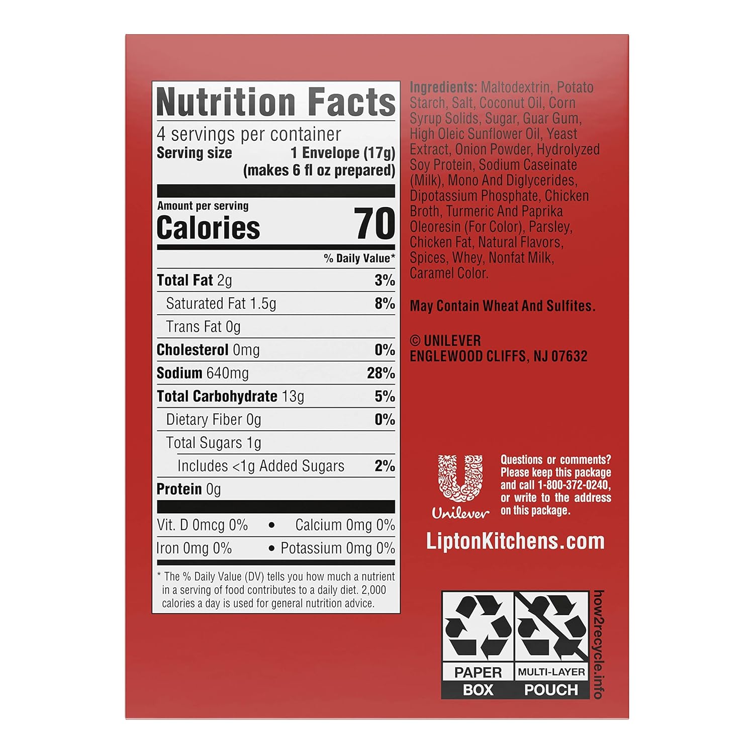 81ZxTdwUjmL._SL1500_.jpg SOUP SECRETS Lipton Cup-a-Soup Instant Soup For a Warm Cup of Soup Cream of Chicken Only 70 Calories Per Serving, 4 Count (12 Pack) - Image 3