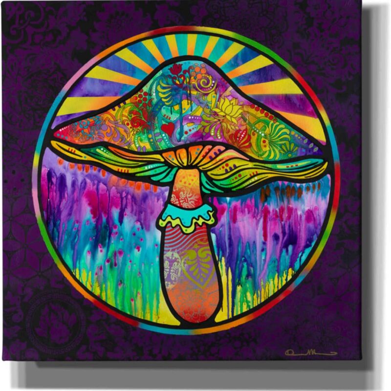 'Mushroom' by Dean Russo, Canvas Wall Art, 12"x12"
