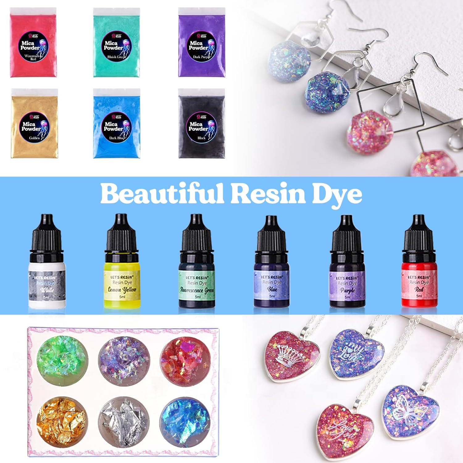 81hEOwcuhfL._SL1500_.jpg LET'S RESIN 1 Gallon Epoxy Resin Kit with Color Pigment, Crystal Clear & No Bubble Epoxy Kit, Not Yellowing & Low Odor Casting Resin for Art, Craft, Jewelry, River Table - Image 4