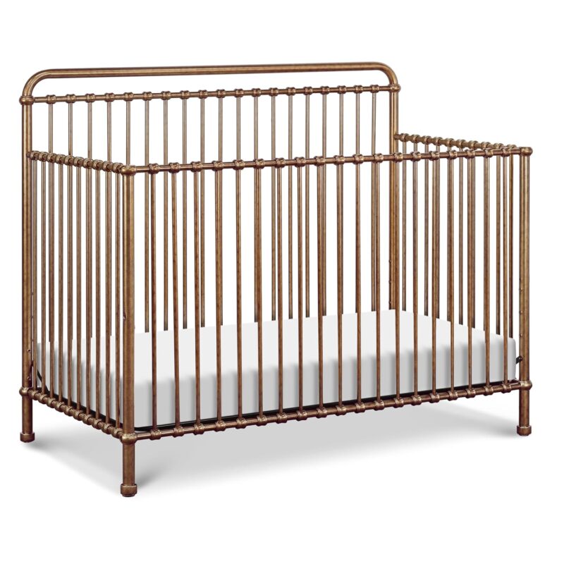 81llwS68tFL._SL1500_.jpg NAMESAKE Winston 4-in-1 Convertible Metal Crib in Vintage Gold, Greenguard Gold Certified