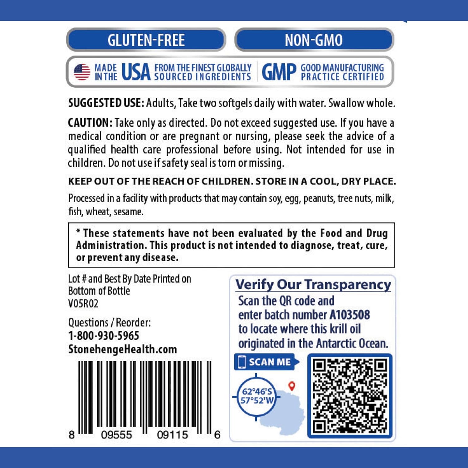 81qWFiCcZVL._AC_SL1500_.jpg Stonehenge Health Dynamic Krill Oil Antarctic Ocean (Triple Strength) 1,600 mg Superior Absorption Omega-3 EPA, DHA, Phospholipids, & Astaxanthin -Joint, Brain, Immunity, & Heart Support (60 softgels) - Image 3