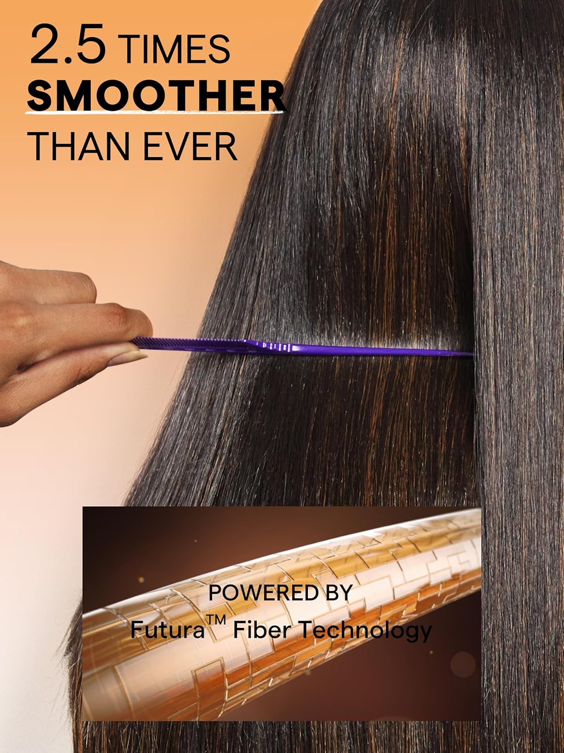 81qqiV9KhL._SL1500_.jpg GORGIUS Highlight Straight Layered Wigs with Bangs Glueless Black Mixed Brown Wig 22 Inch Put On Go Wigs Crafted with Style-Archive Premium Fiber Natural Hairline - Image 5