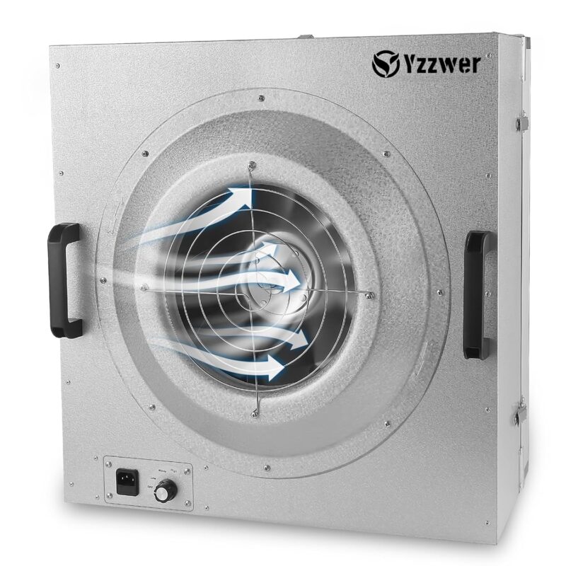 Fan Filter Unit Laminar-Flow-Hood Yzzwer - FFU HEPA Filters for Class 100/ISO 5 Cleanliness Clean Room Mycology and Mushroom Room Work 110V （Include HEPA Filter）