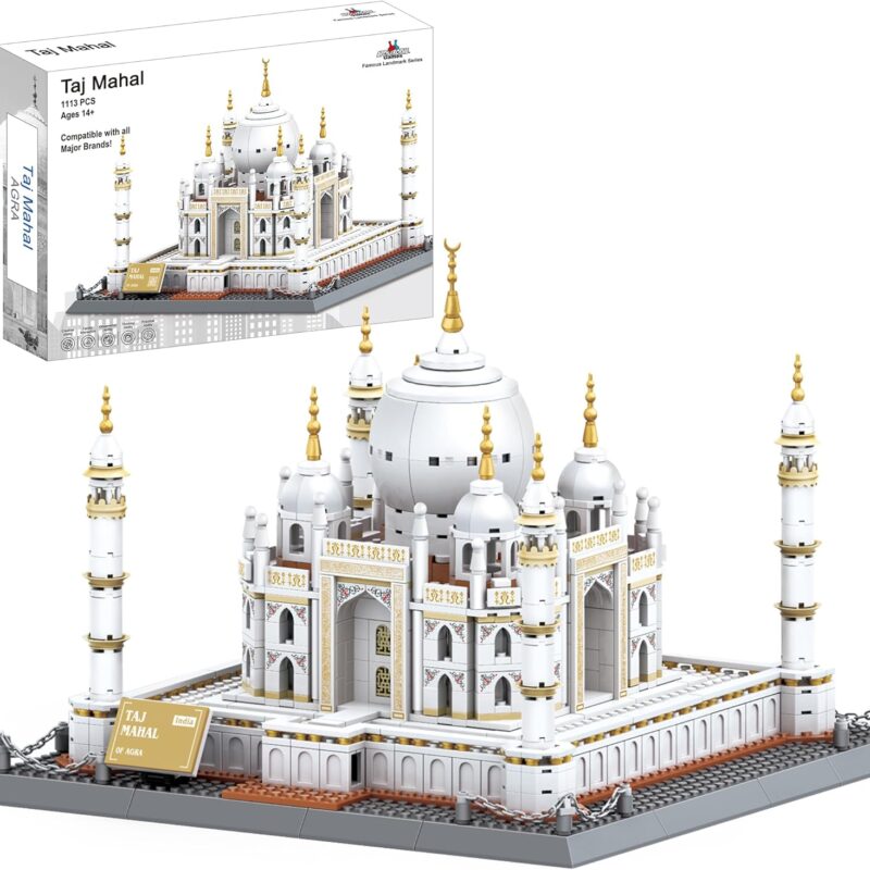 Apostrophe Games Taj Mahal Building Block Set (1,113 Pieces) India's Taj Mahal Famous Landmark Series Model for Kids and Adults