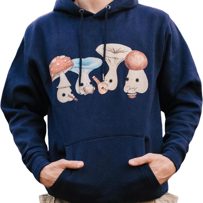 Altru Apparel Men's Graphic hoodies | Abi Toads Mushling Navy | Men's hoodies & Sweatshirts | Crew Neck | Inner Peace garment