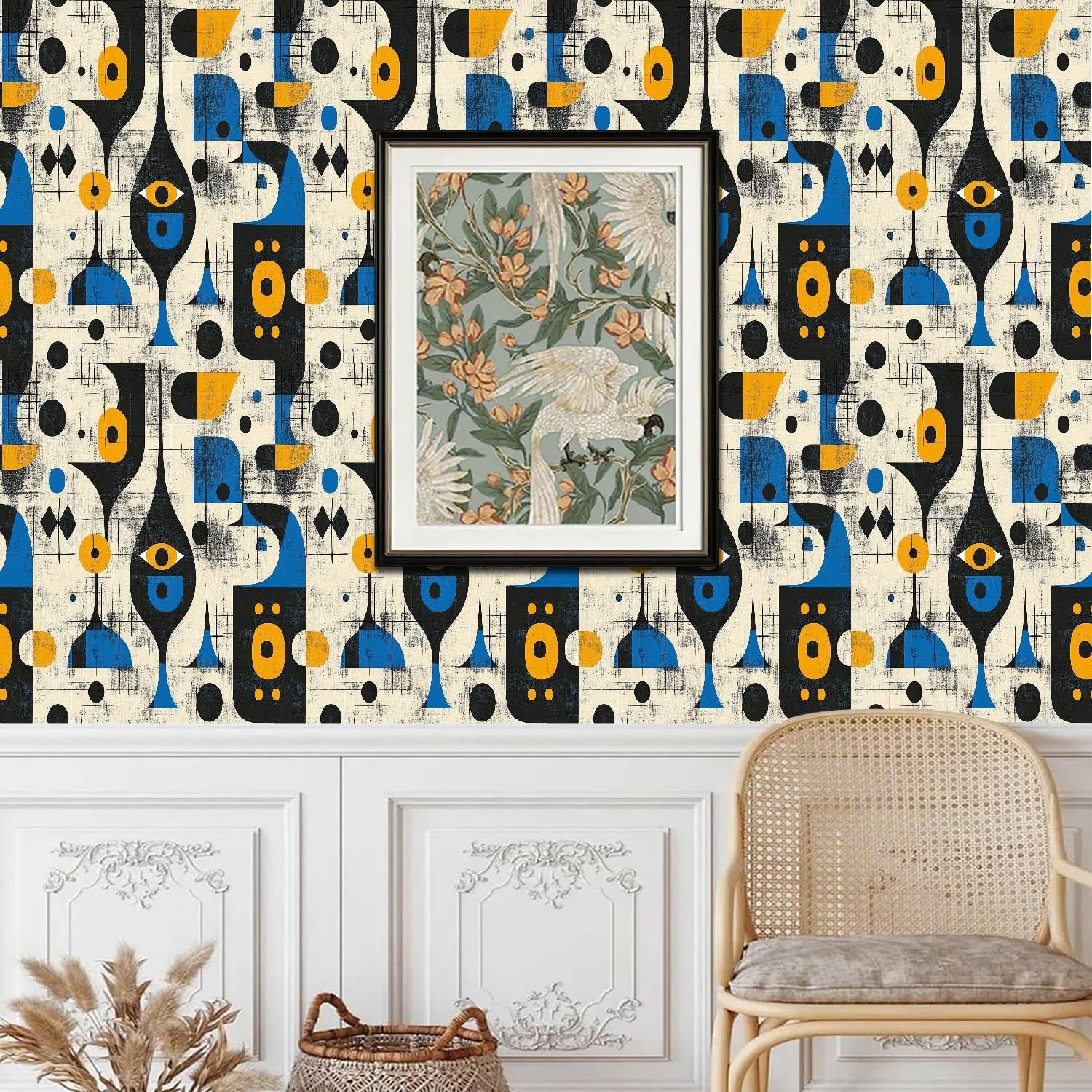 81xBM0WfsGL._AC_SL1500_.jpg Peel and Stick Wallpaper 17.7x314 inch Simple Mushroom Flowers Wallpaper for Bedroom Modern Aesthetic Decoration for Bedroom Renter Bathroom Kitchen Cabinet and Drawer Waterproof - Image 2