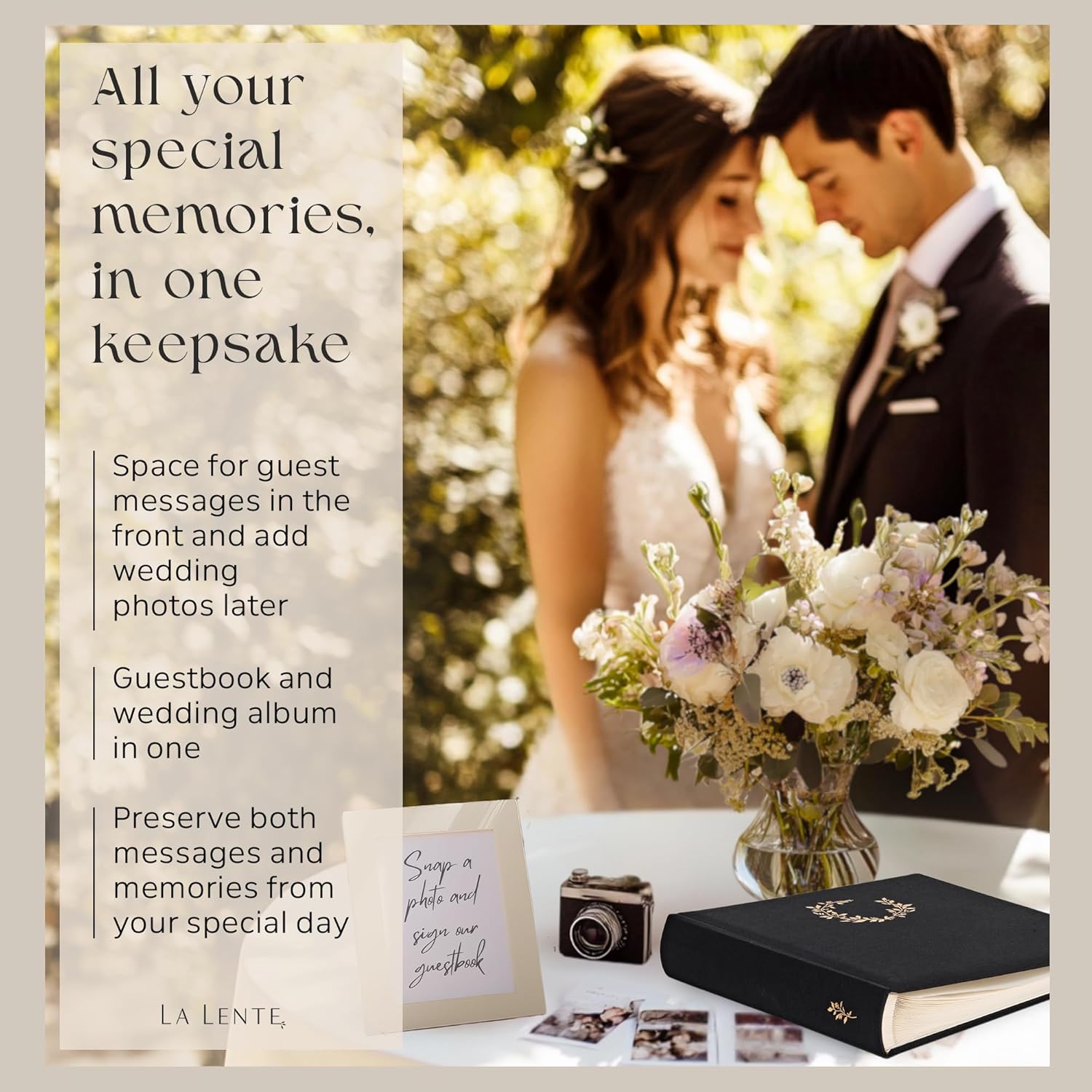 81xIii1bquL._AC_SL1500_.jpg Premium Scrapbook Album – Photo Album with Writing Space – 100 Pages for Multiple Sizes 4x6, 5x7, 6x8, 8x10 – Holds 500 Photos – Wedding, Baby, Travel & Family Memories - Image 3