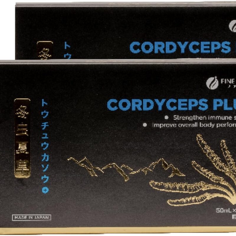 FINE JAPAN Cordyceps Plus: Premium Cordyceps Mushroom Extract and Macadamia Blend - Smart Drops Adaptogenic Mushrooms, Organic Mushroom Supplement for Energy & Immunity, Liquid Cordyceps (Pack of 20)