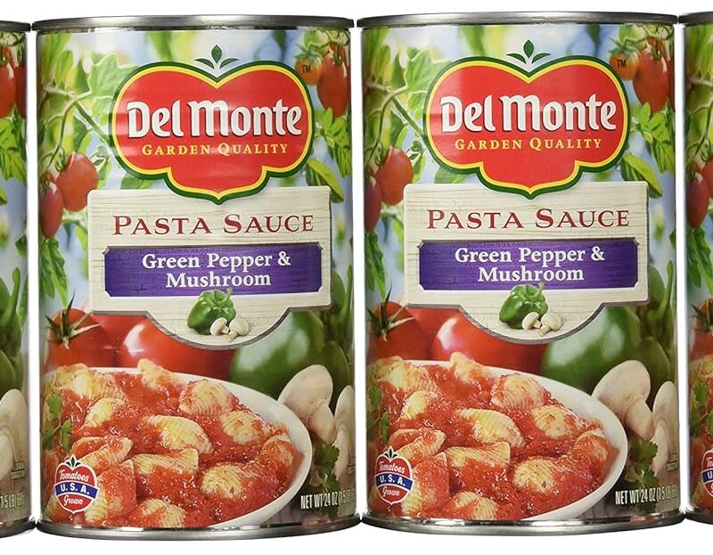 Del Monte Green Pepper and Mushroom Pasta Sauce, 24 Ounce (Pack of 12)