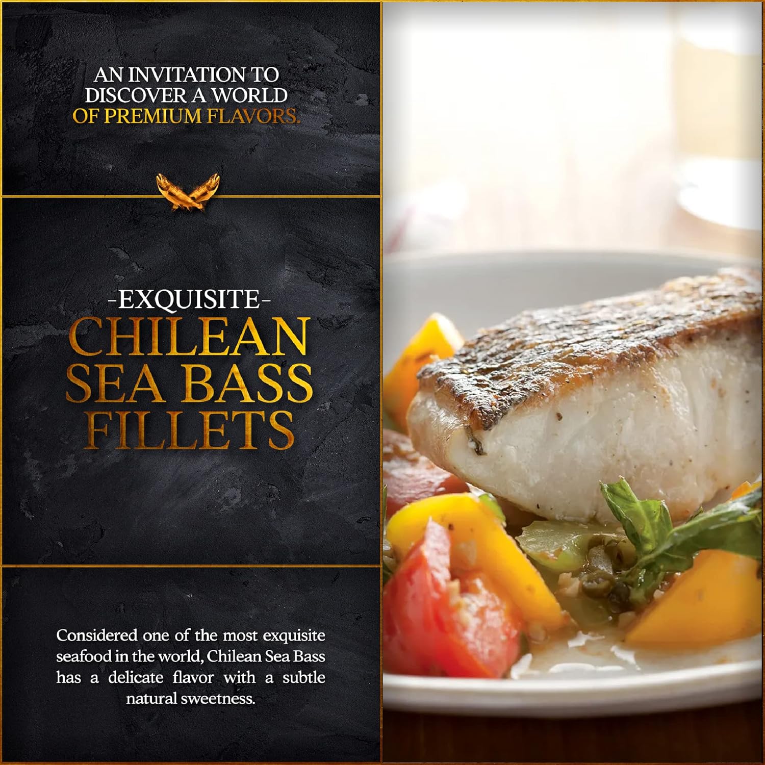 91GQg6M1KYL._SL1500_.jpg New York's Delicacy, Chilean Sea Bass Fillets - 9 x 6 Oz (3.38 Lb.) - Skin-On, Kosher Certified, Individually Vacuum Packed, Ready to Cook - 100% Natural, Wild Caught from the Chilean Patagonia - Image 2