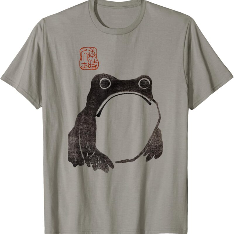 Cute Cottagecore Frog Grumpy Japanese Frog T-Shirt
