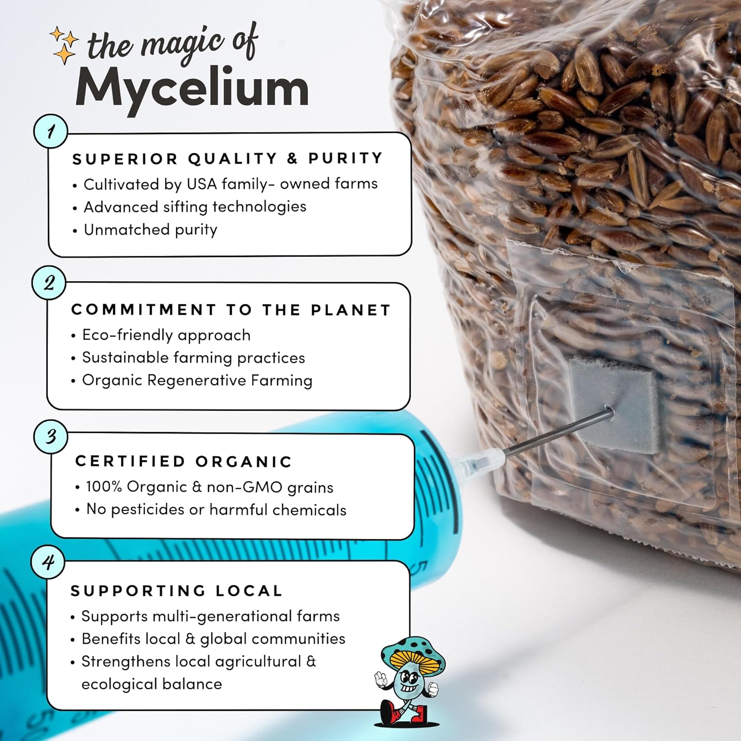 1746716461_81D2PVZZRL._AC_SL1500_.jpg Mycelium Mushroom Growing Kit I CVG Substrate (Coco Coir, Vermiculite, Gypsum) Proprietary Blend for High Yield Cultivation I Organic Mushroom Grow Bag for Starter & Pro Home Growers, 3lbs - Image 6