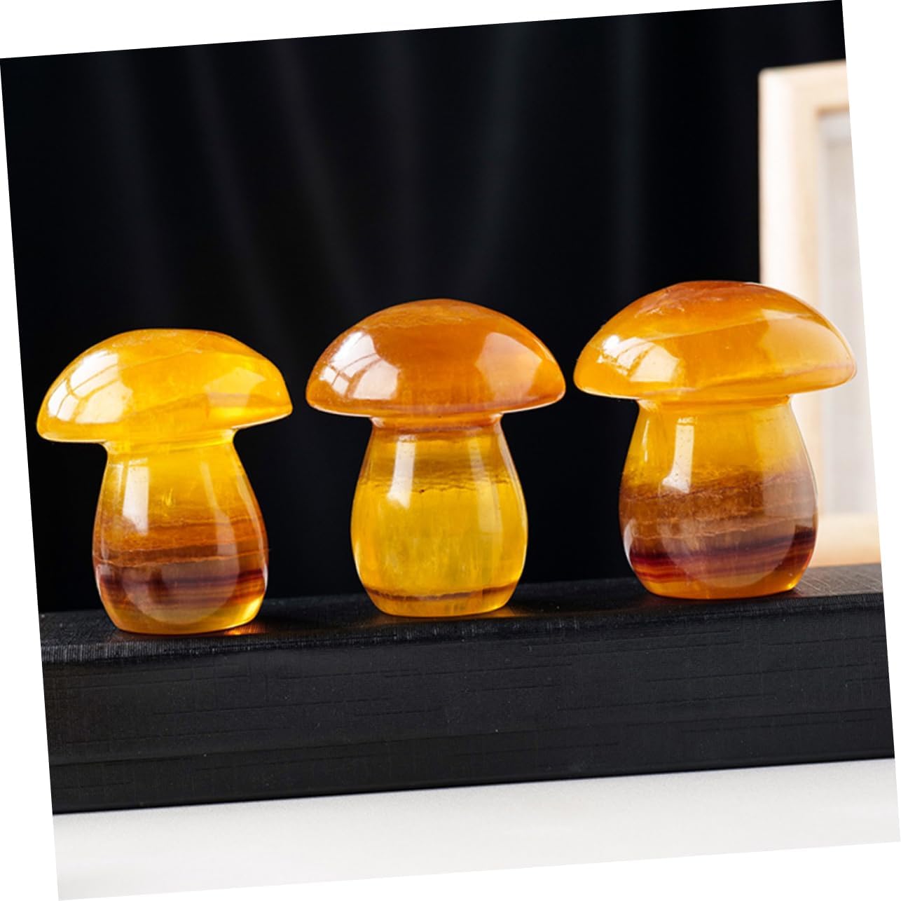 1747646049_61-j15Fg6bL._AC_SL1286_.jpg 3pcs Crystal Stone Mushroom Pot Mushroom Decor Tub Mushroom Tabletop Decor Mushroom Figurines Tiny Gemstone Mushrooms Potted Plant Pot Plant Mushroom Adornment Stone Decor(3) - Image 3