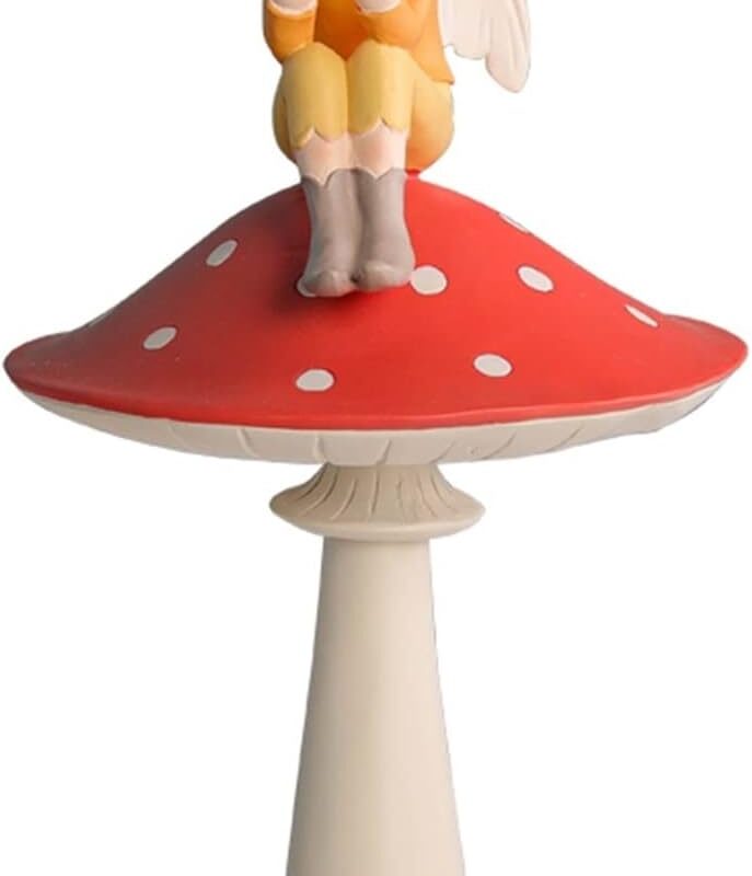 HUHAORAN2021 Fashion Sculpture Cute Mushroom Elf Girl Ornament Character Sculpture Art Living Room Bedroom Desktop Decoration Modern Art (Size : Small)