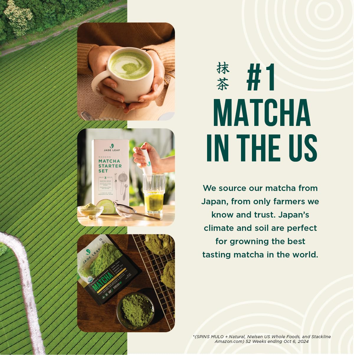 1748600460_711KQrzMhaL._SL1201_.jpg Jade Leaf Matcha Organic Culinary Grade Green Tea Powder - Farm Direct Second Harvest for Blending and Cooking - Authentic Japanese Origin (1 Pound Bulk Resealble Pouch) - Image 7