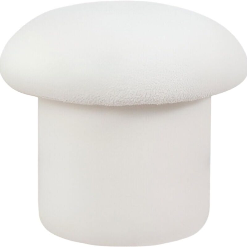 AIZYR Footstool with Padded Seat, Rest Stool Mushroom Stool Sofa Stool Shoe Changing Stool for Entryway Living Room Bedroom Decor,White
