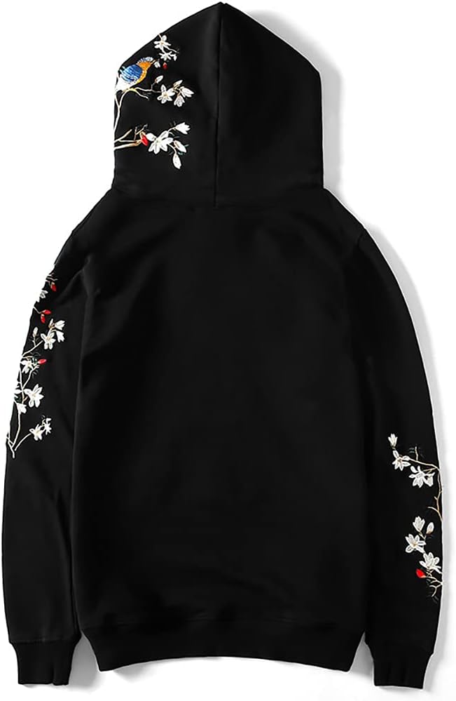 41rqiqXoRL._AC_SL1000_.jpg Niepce Inc Streetwear Men's Dragon Embroidered Heavyweight Graphic Hoodies - Image 5