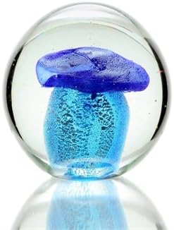 SPI Home20113 Art Glass Mushroom Paperweight - Orange