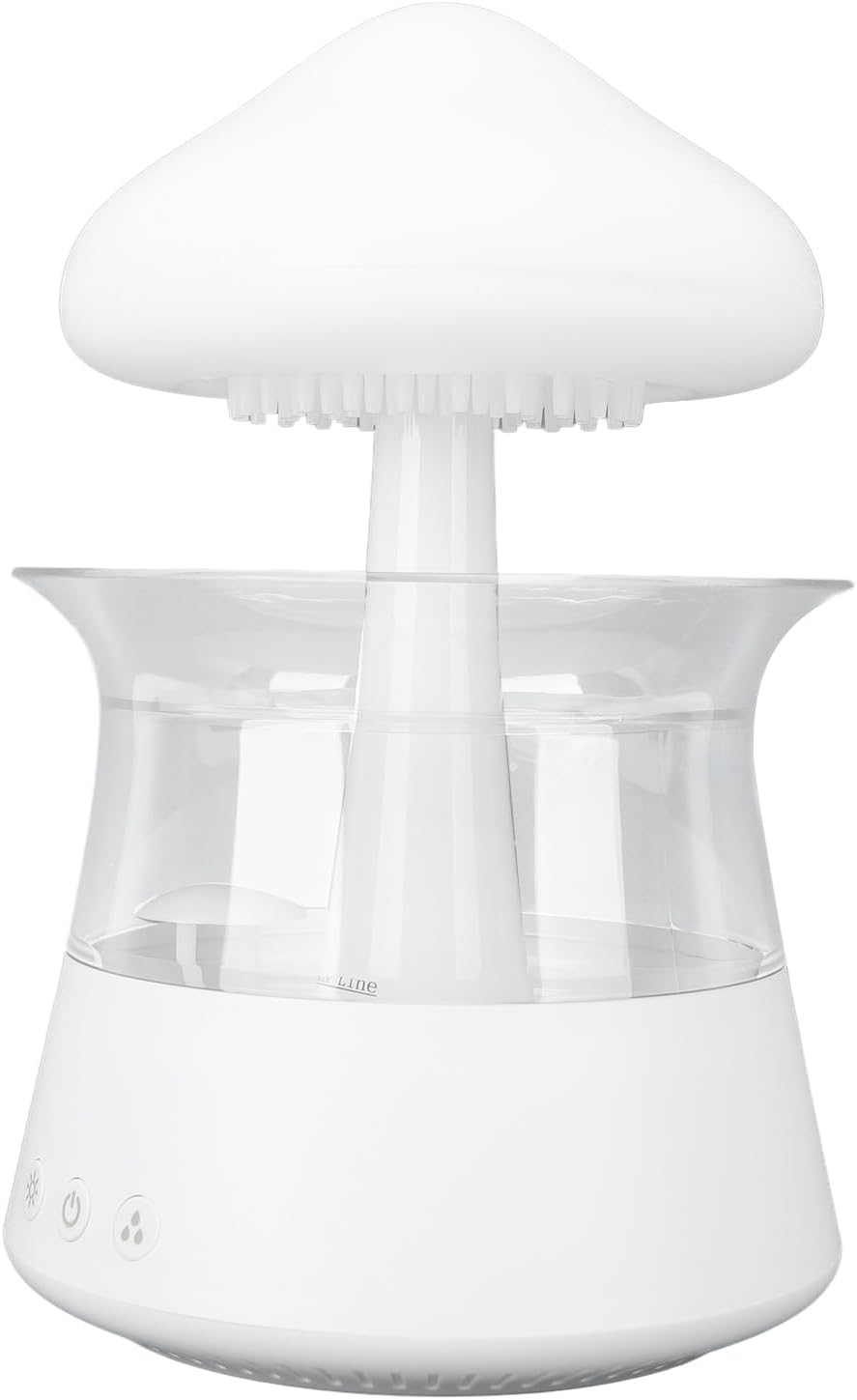 517deQum8L._AC_SL1500_.jpg Rain Cloud Humidifier Water Drip, 300ml Mushroom Rain Diffuser Essential Oil Diffuser with 7 Changing Colors, Night Light Diffuser for Desk Bedside Sleeping Relaxing