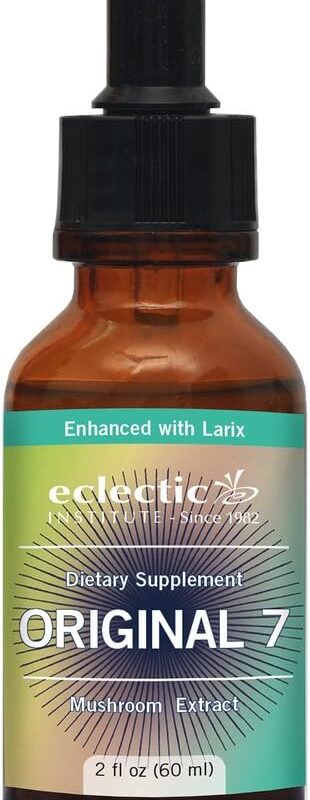 Eclectic Institute Non-GMO Original 7 Mushrooms | Immune Support, Gluten-Free Liquid Extract | 2 fl oz (60 ml)