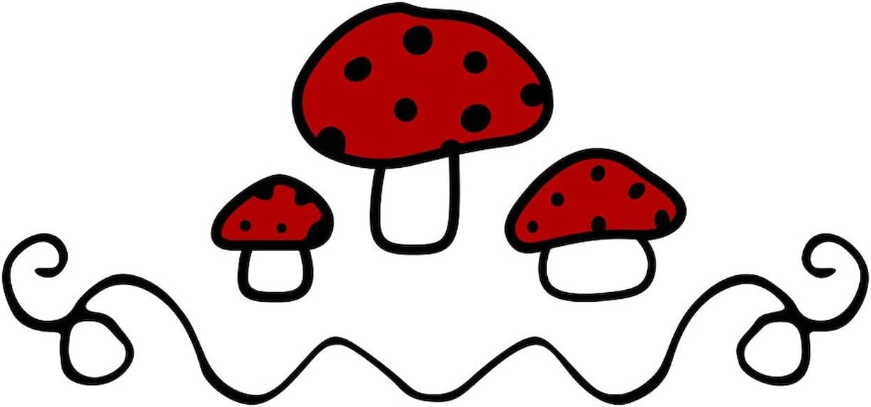 51AIBdIjpnL._AC_SL1500_.jpg CafePress Red Mushrooms Sticker Sticker (Oval 50 pk) - Image 2
