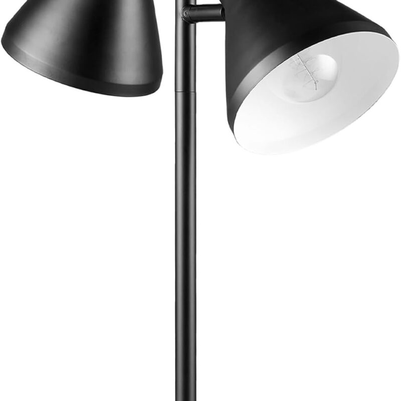 51CCnVr9yeL._AC_SL1500_.jpg Globe Electric 52999 Derek 18" 2-Light Desk Lamp, Matte Black, On/Off Rotary Switch on Each Shade