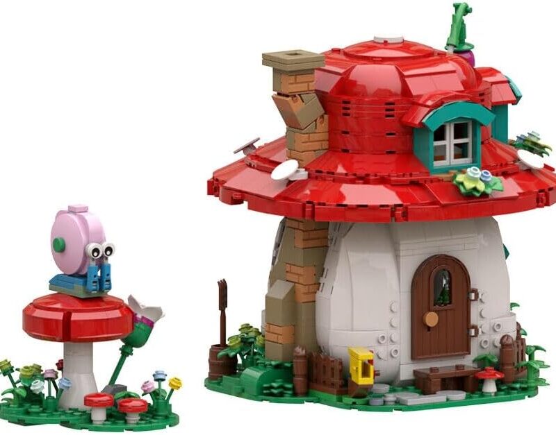 Mushroom House Model 1048 Pieces Building Kit for Adults and Adults MOC Build for Age 18+