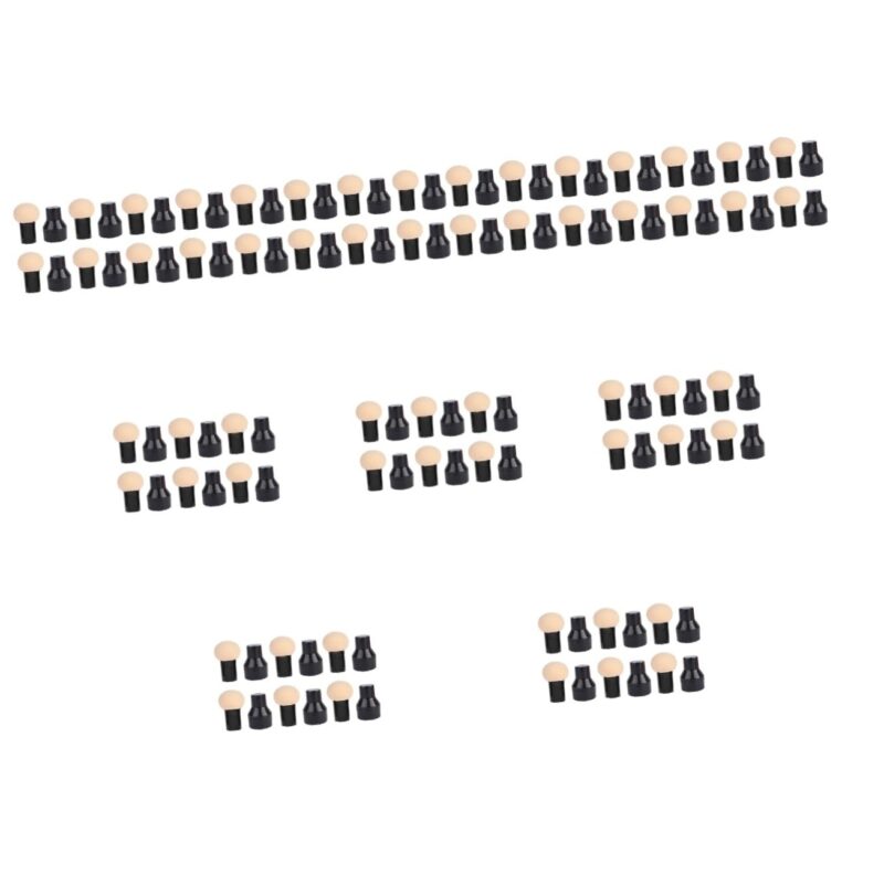Mipcase 10sets Foundation Puff Handle Makeup Powder Puff for Wet/dry Use Salon Tool 6pcs*10