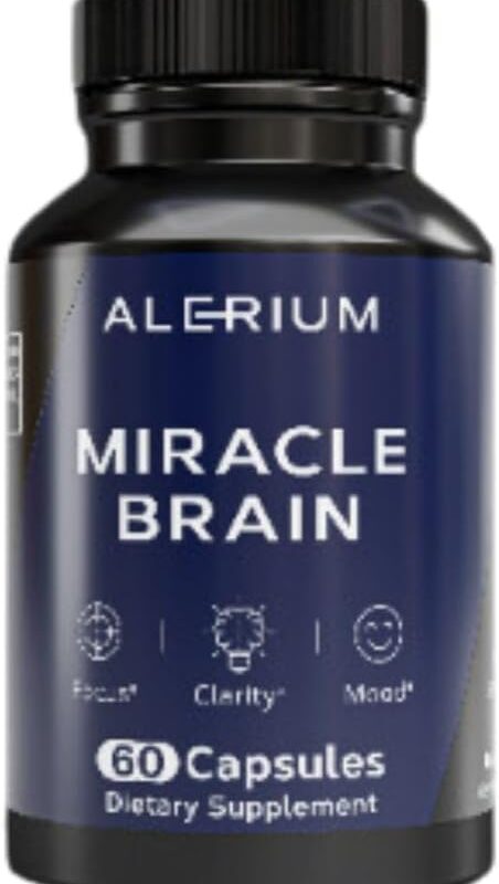 Nootropic Brain Supplements with Organic Lions Mane Mushrooms, Saffron, Rhodiola Rosea, and Green Coffee Bean Extract, 60 Vegan Capsules — Alerium
