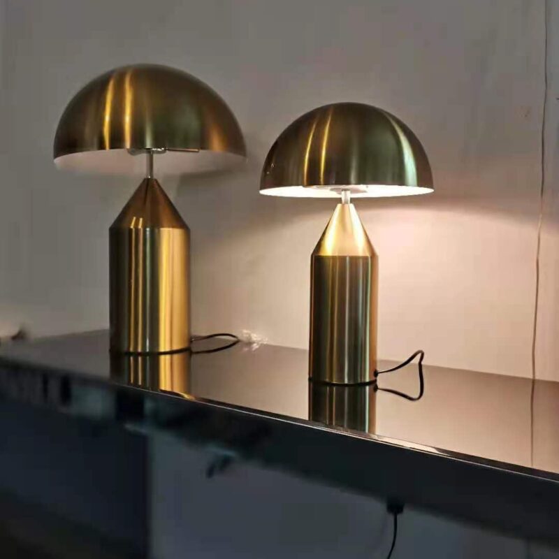lamp Bed Lamp Simple Nordic Table Lamp Gold Creative Bedside Lamp Living Room Decorative Lamp Metal Mushroom Table Lamp Living Room Lamp lamp